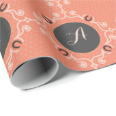 Reitpferd Monogram Geschenkpapier (Rolleneckpunkt)