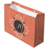 Reitpferd Monogram Große Geschenktüte (Vorderseite Schrägansicht)