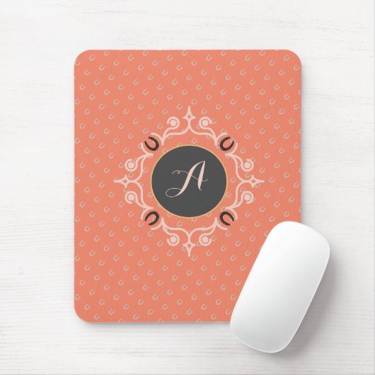 Reitpferd Monogram Mousepad (Mit Mouse)