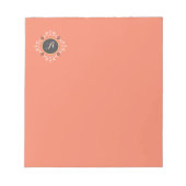 Reitpferd Monogram Notizblock (Vorderseite)