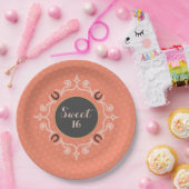 Reitpferd Monogram Pappteller (Party)