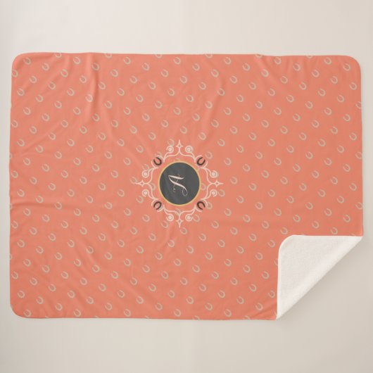 Reitpferd Monogram Sherpadecke (Vorderseite (Horizontal))