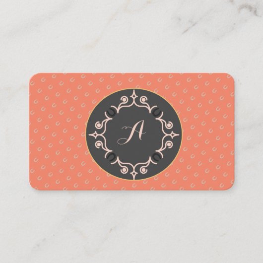 Reitpferd Monogram Visitenkarte (Vorderseite)