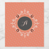 Reitpferd Monogram Weinetikett (Einzelnes Label)