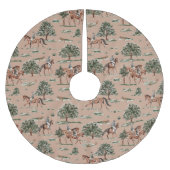 Reitpferd Polyester Weihnachtsbaumdecke (Vorderseite)