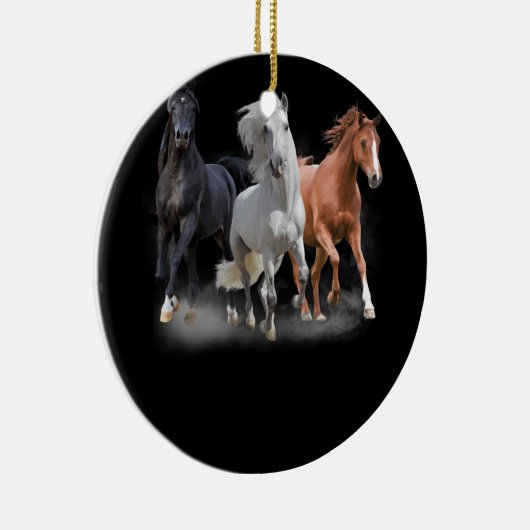 Reitpferd Reitpferde Keramik Ornament (Rechts)