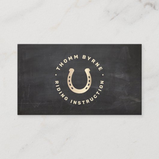 Reitpferd Rustikale Visitenkarte (Vorderseite)