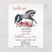 Reitpferd Saddle Up Birthday Party rosa Budget (Vorderseite)