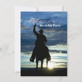 Reitpferd-Silhouette Einladung (Vorderseite)