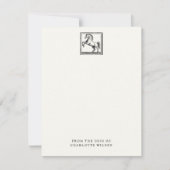 Reitpferd vom Schreibtisch des Individuellen Namen Mitteilungskarte (Vorderseite)