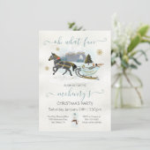 Reitpferd Weihnachten Party Einladung (Stehend Vorderseite)