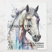 Reitpferd Weinetikett (Einzelnes Label)