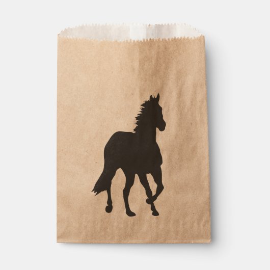 Reitpferd Western Hochzeitsfeier Geschenktütchen (Vorderseite)