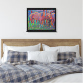 Reitpferde Abstrakte Kunst Leinwanddruck (Insitu (Schlafzimmer))