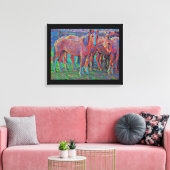 Reitpferde Abstrakte Kunst Leinwanddruck (Insitu (Wohnzimmer))