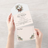 Reitpferde Blume All In One Einladung (Abreißen)