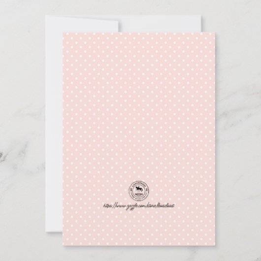 Reitpferde Blume Einladung (Rückseite)