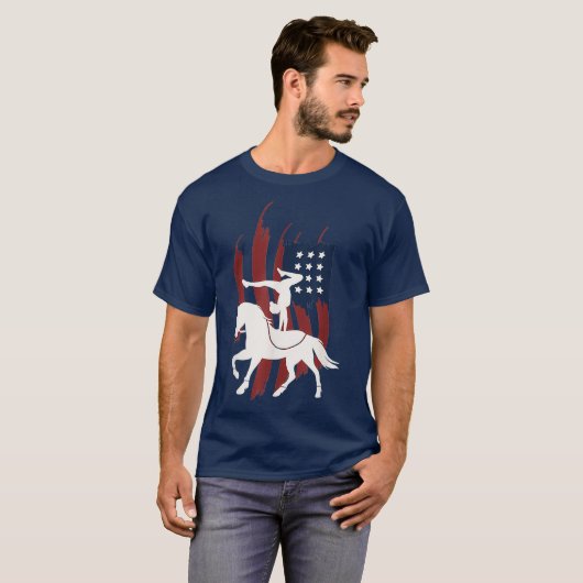 Reitpferde der US-Flagge - Pferde I Vault T-Shirt (Vorne ganz)