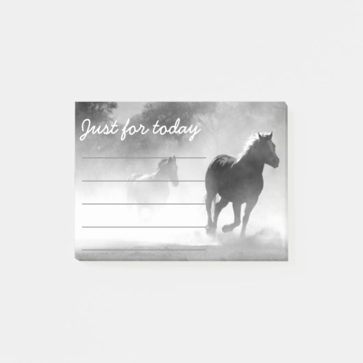 REITPFERDE, DIE ERINNERUNG FÜHREN POST-IT KLEBEZETTEL (Vorderseite)