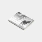 REITPFERDE, DIE ERINNERUNG FÜHREN POST-IT KLEBEZETTEL (angewinkelt)