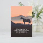Reitpferde Einige Pferde werden dich testen Dankeskarte (Stehend Vorderseite)