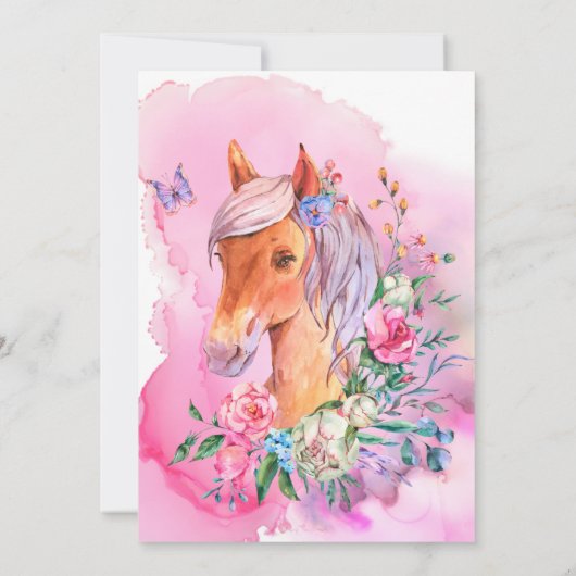 Reitpferde Einladung (Rückseite)