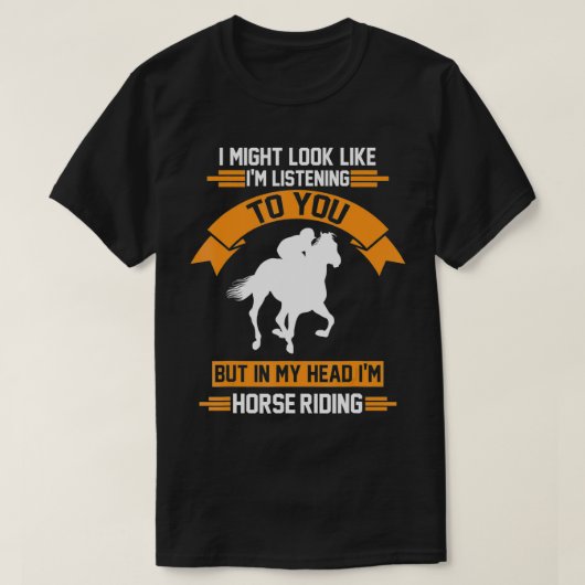 Reitpferde-Geschenk T-Shirt (Design vorne)