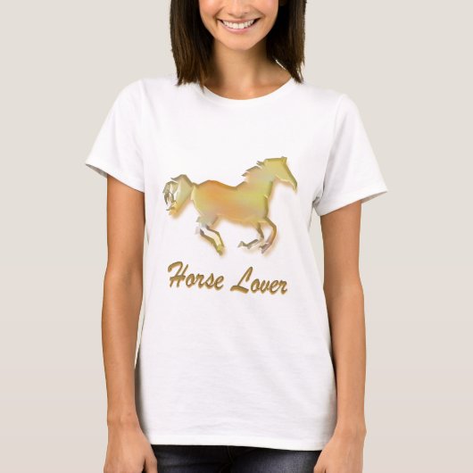 Reitpferde in Gold T-Shirt (Vorderseite)