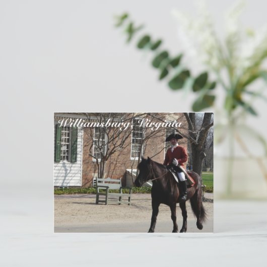 Reitpferde in Kolonial-Williamsburg Postkarte (Stehend Vorderseite)