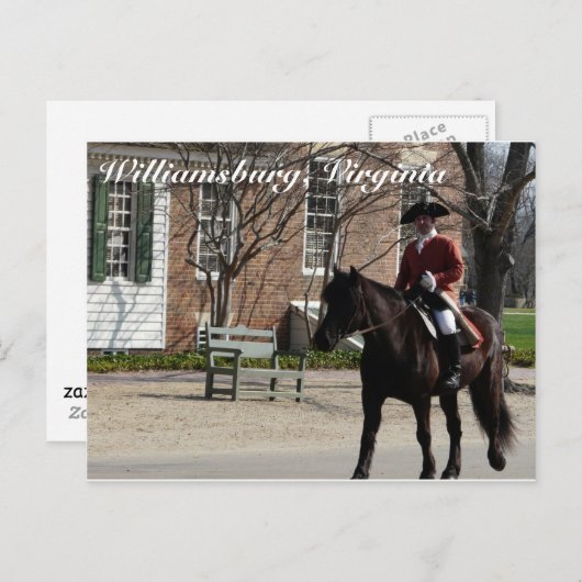 Reitpferde in Kolonial-Williamsburg Postkarte (Vorne/Hinten)