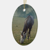 Reitpferde in Paddock Keramik Ornament (Links)