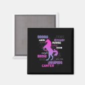 Reitpferde Magnet (Vorderseite/Rückseite)