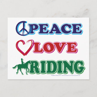 Reitpferde mit friedlicher Liebe Postkarte