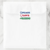 Reitpferde mit friedlicher Liebe Runder Aufkleber (Tasche)