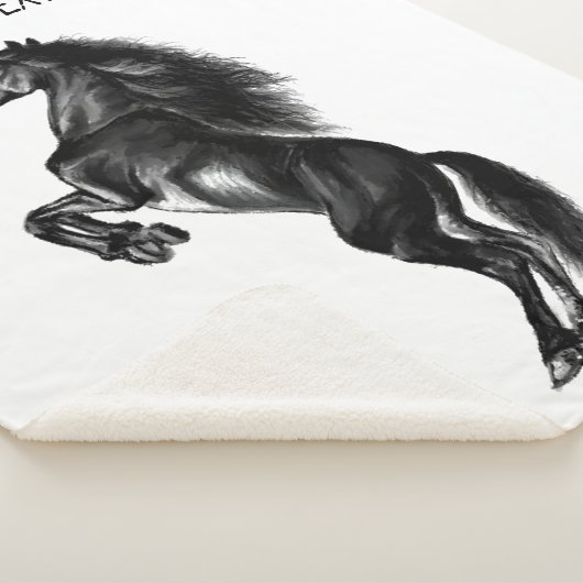 Reitpferde mit individuellem Text Sherpadecke (3/4)