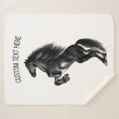 Reitpferde mit individuellem Text Sherpadecke (Vorderseite (Horizontal))