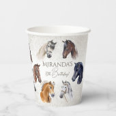 Reitpferde Pappbecher (Rückseite)