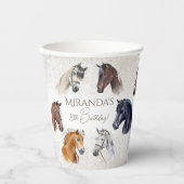 Reitpferde Pappbecher (Vorderseite)