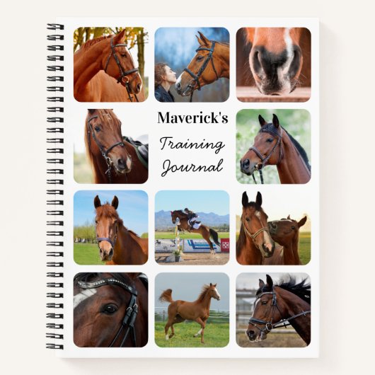 Reitpferde Personalisiert Moderne 11 Fotomaterial Notizblock (Vorderseite)