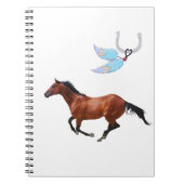 Reitpferde Pferdefeathers Notebook Notizblock (Vorderseite)