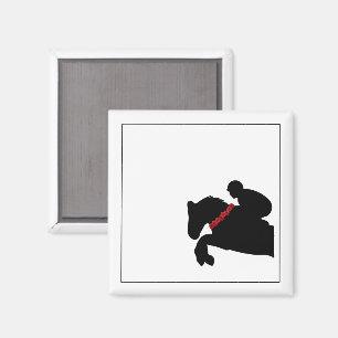 Reitpferde Rote Rosen Magnet