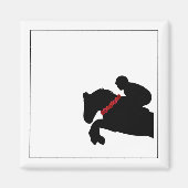 Reitpferde Rote Rosen Magnet (Vorne)