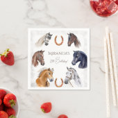 Reitpferde Serviette (Beispiel)