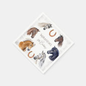 Reitpferde Serviette (Ecke)