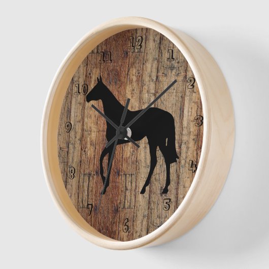 Reitpferde Silhouette Wall Clock Uhr (Winkel)