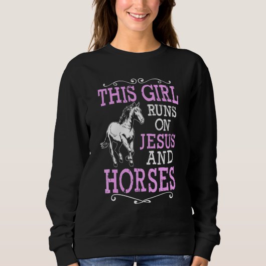 Reitpferde Sweatshirt (Vorderseite)