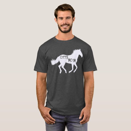 Reitpferde T-Shirt OTTB Mama Reittier Geschenk (Vorne ganz)