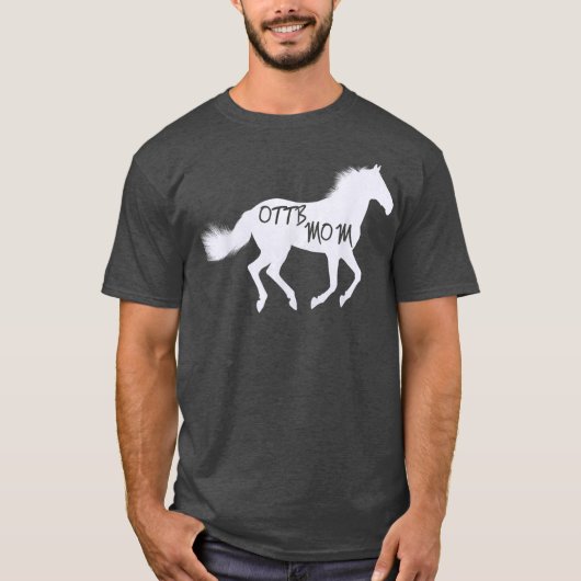 Reitpferde T-Shirt OTTB Mama Reittier Geschenk (Vorderseite)
