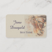 Reitpferde - Trainingskarte Visitenkarte (Rückseite)