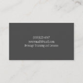 Reitpferde Visitenkarte (Rückseite)